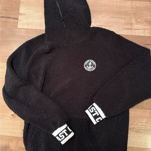 NEW East Coast Black Sherpa Hoodie - Large